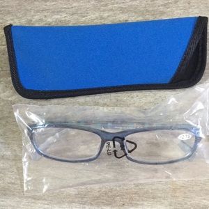 +2.75 reading glasses, Blue